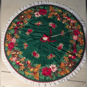 Vintage Handmade Christmas Tree Skirt 90s Nostalgic